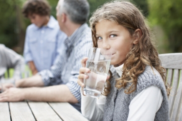 girl drinking water