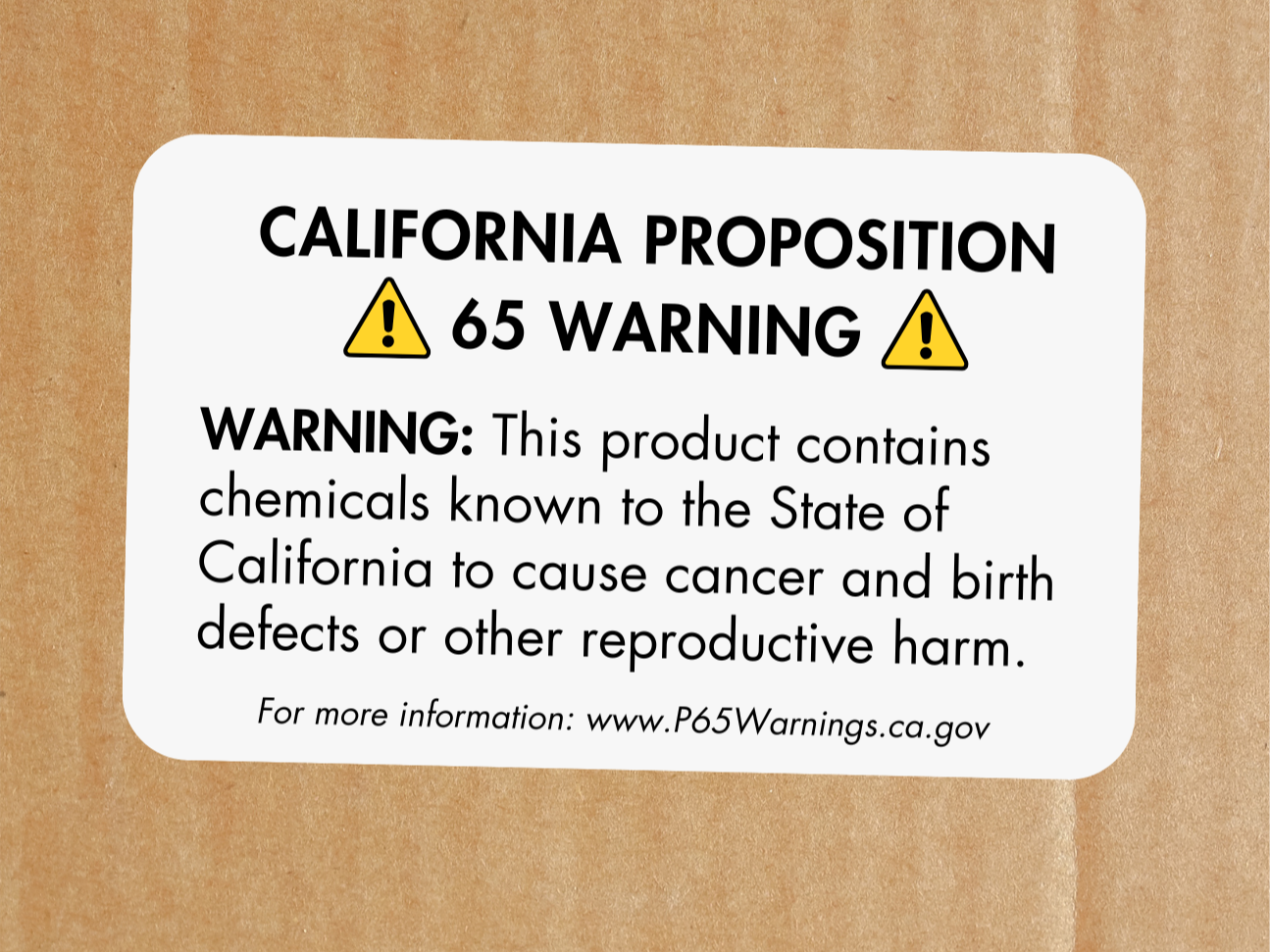 Prop 65 label