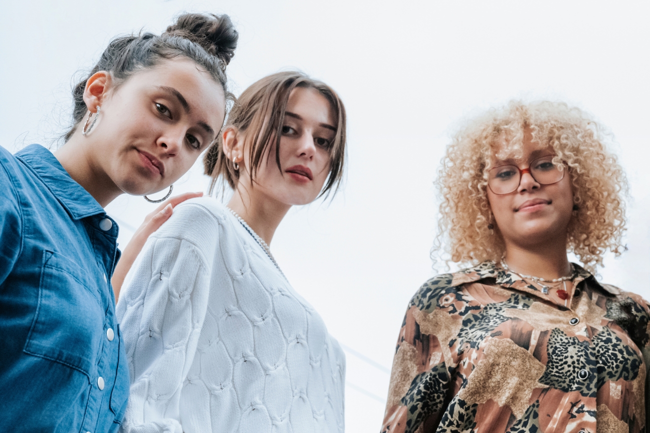 three young women