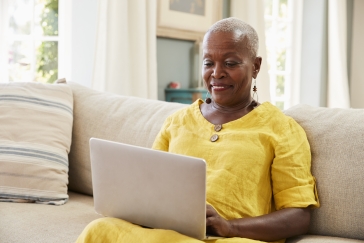 woman with laptop