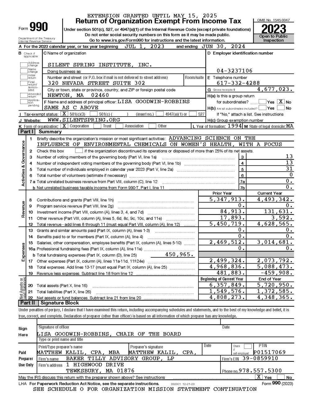 2023 IRS Form 990 (FY24)