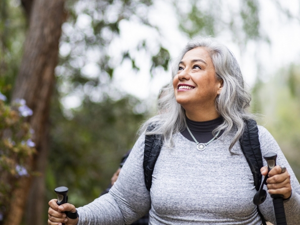 woman hiking