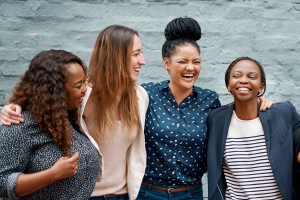 diverse group of young women