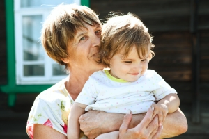 grandmother and little girl