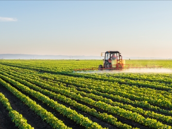farm truck spraying pesticides