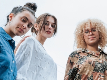 three young women